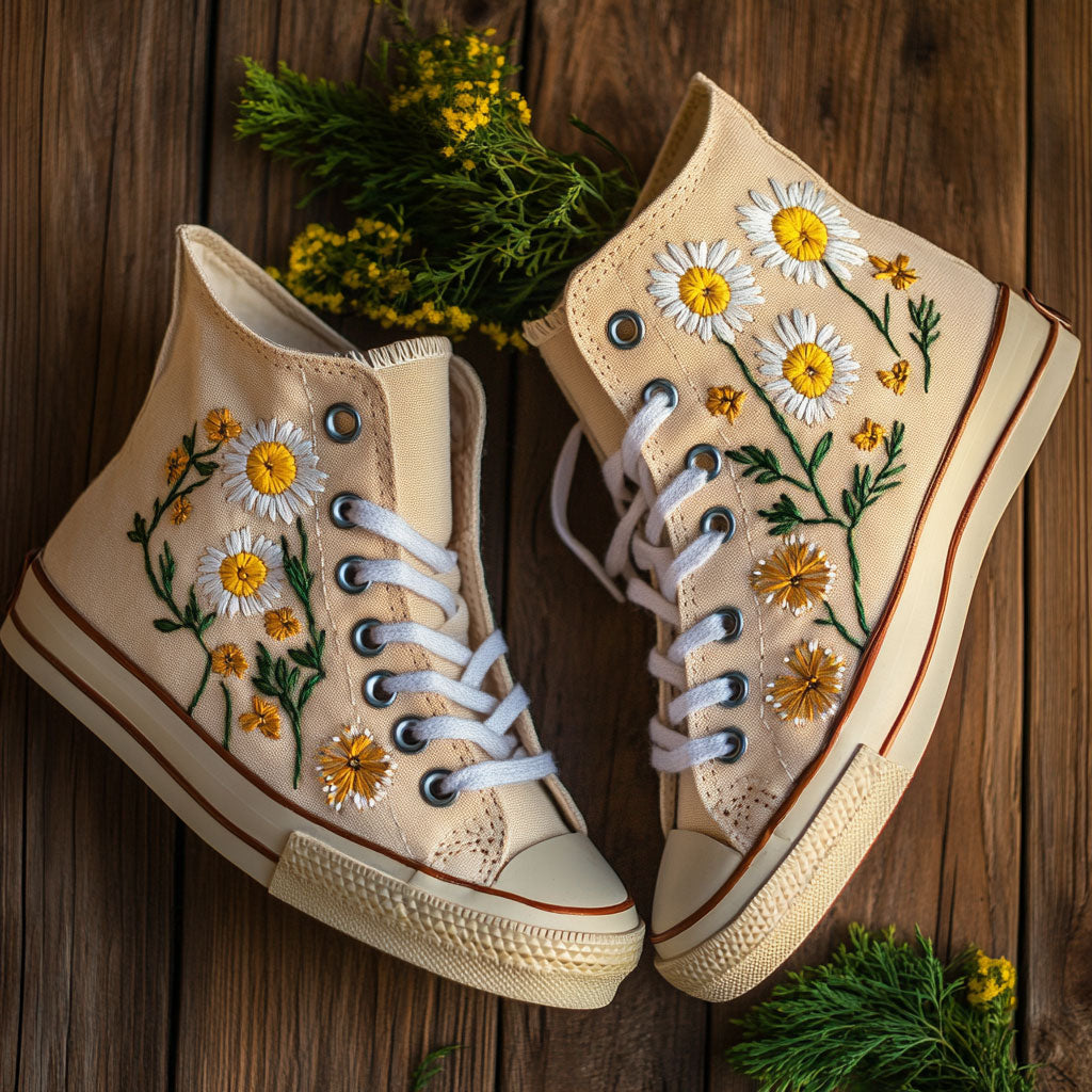 Serene Flower WN0909046CL Canvas High-Tops