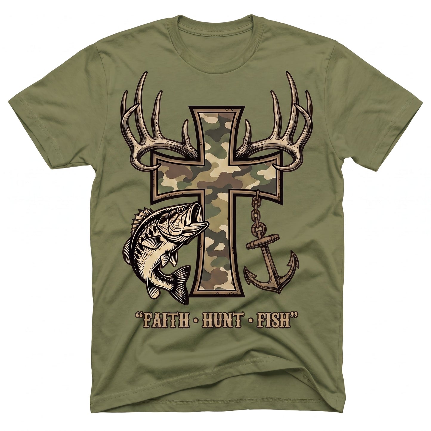 Faith Hunt Fish Unisex T-shirt