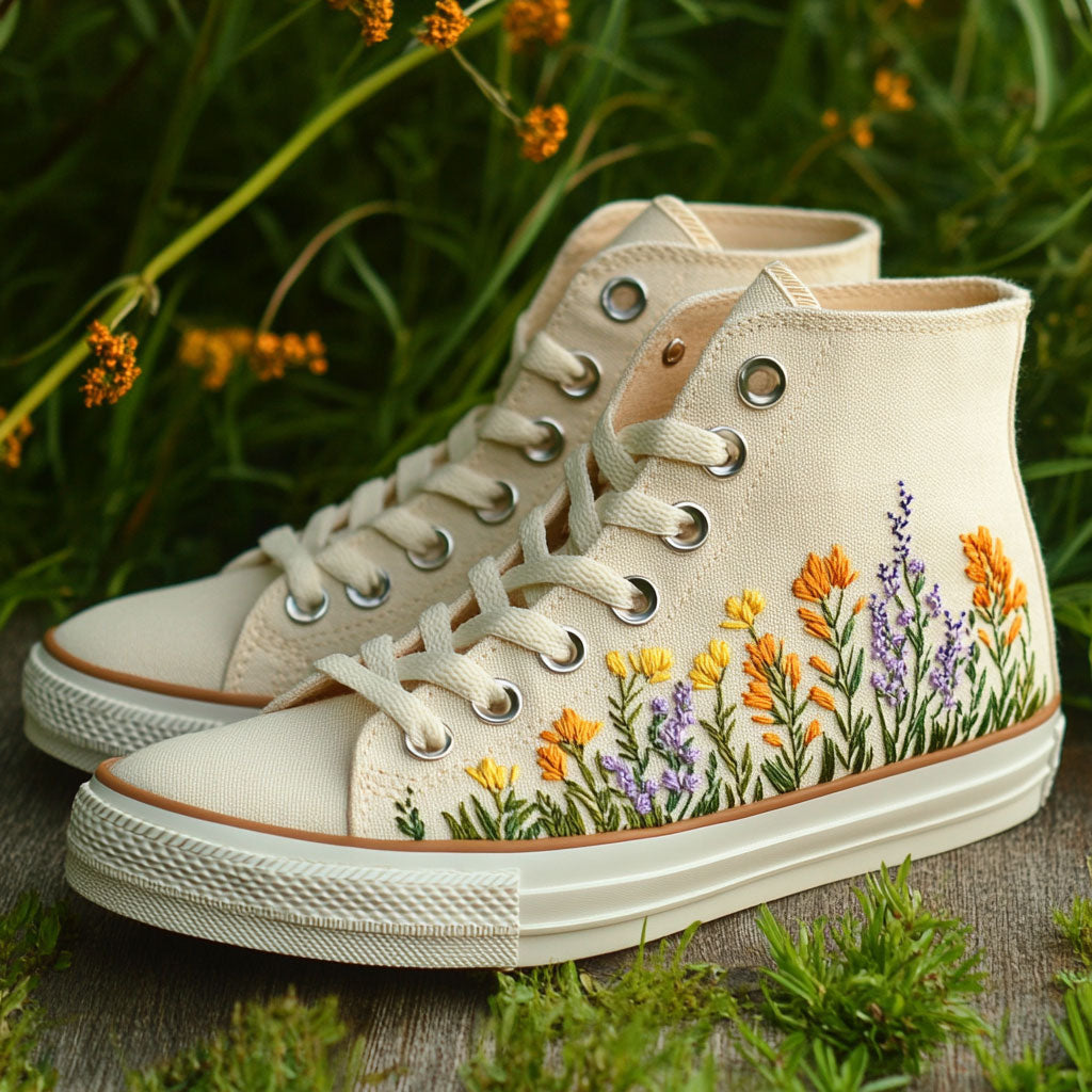Floral Drift WJ0609015CL Canvas High-Tops