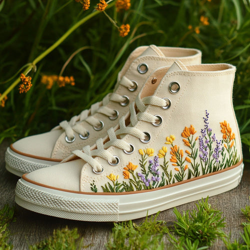 Floral Drift WJ0609015CL Canvas High-Tops