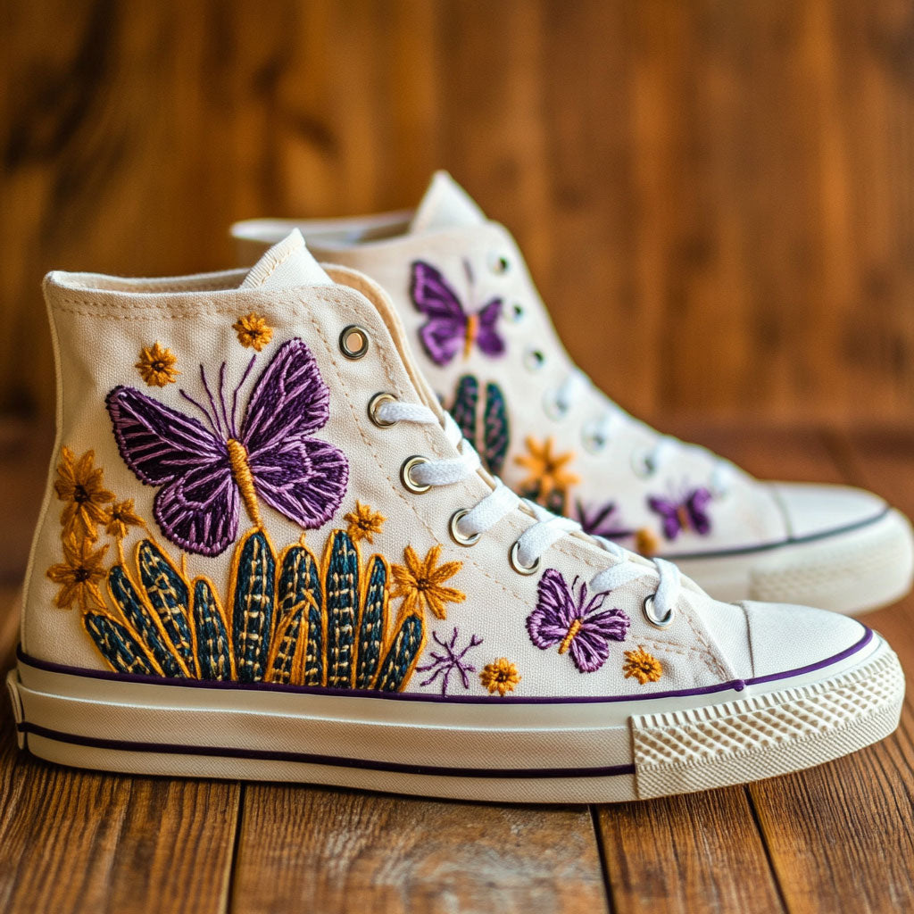 Cactus Butterfly Garden CW0909011CL Canvas High-Tops