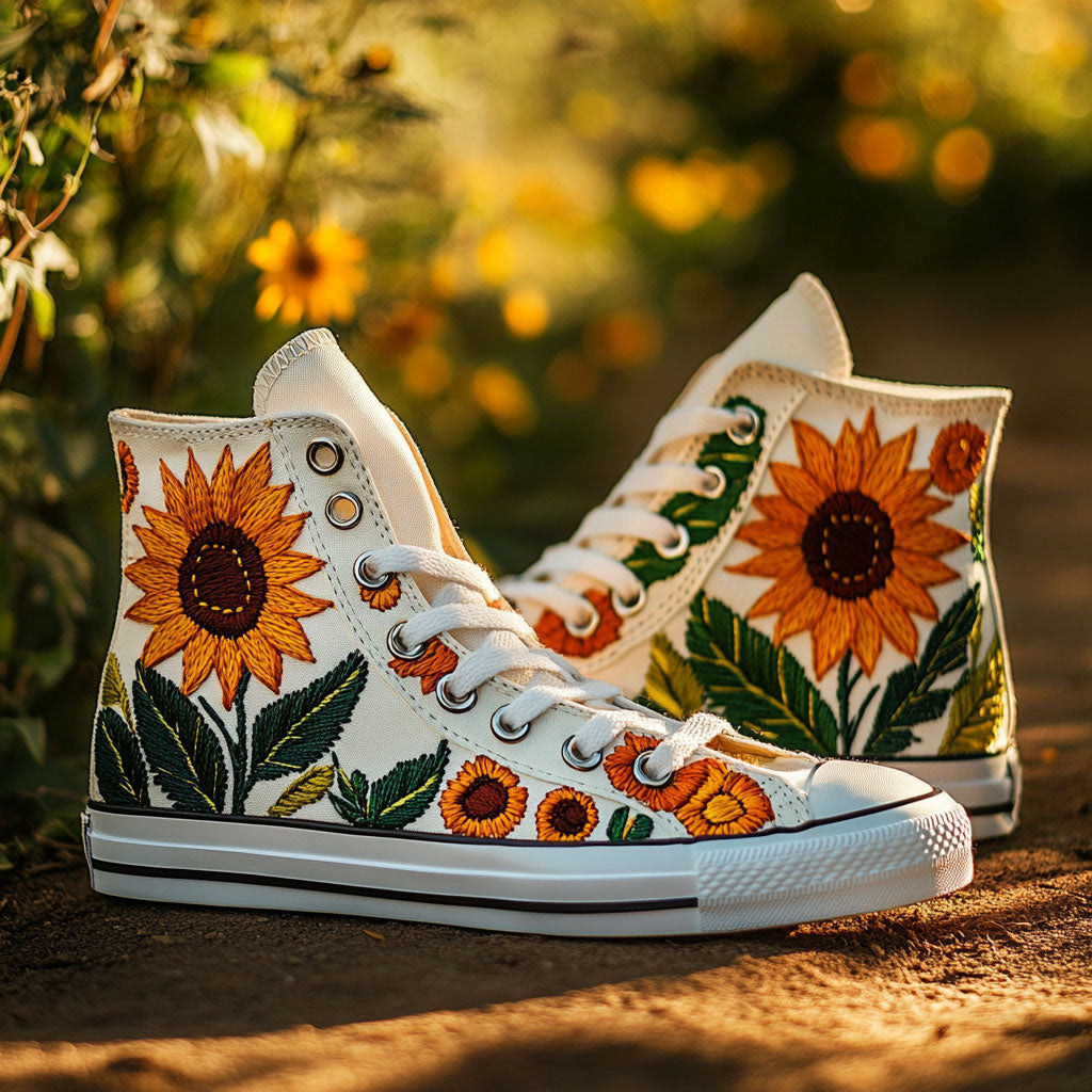 Gentle Sunflower WN0909023CL Canvas High-Tops