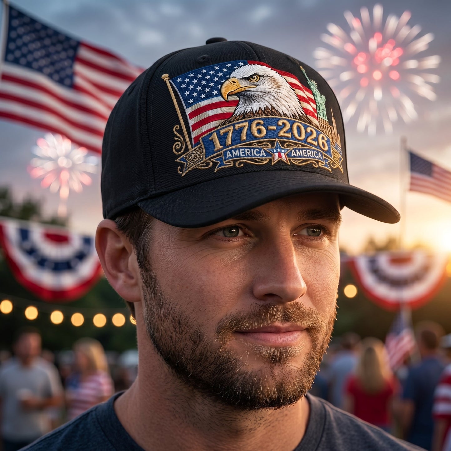 United States Of America Retro Cotton Cap
