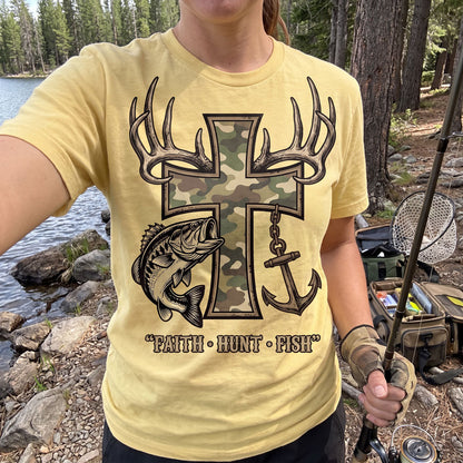 Faith Hunt Fish Unisex T-shirt