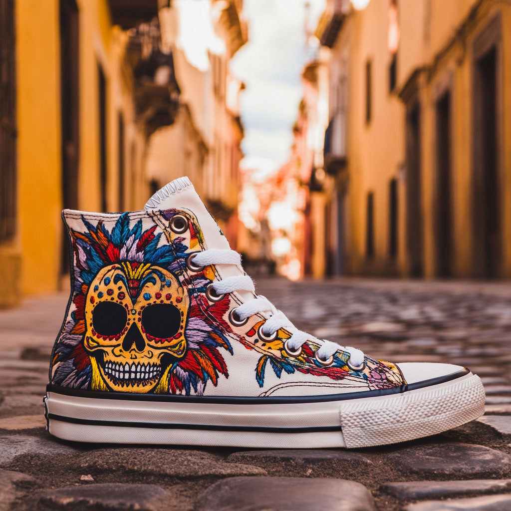Neon Skull WN2709055CL Canvas High-Tops