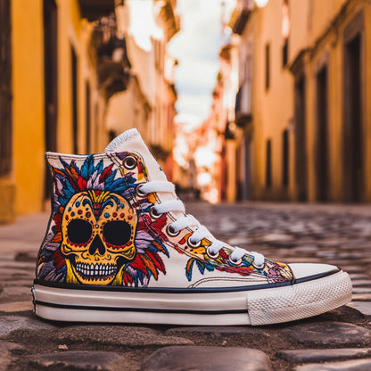 Neon Skull WN2709055CL Canvas High-Tops