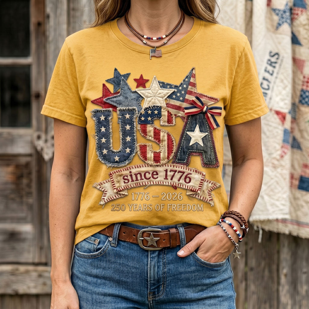 USA Since 1776 – 250 Years Of Freedom Patriotic Heritage WN2906003CL Unisex T-shirt