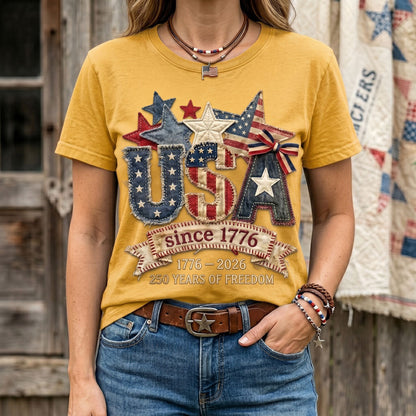 USA Since 1776 – 250 Years Of Freedom Patriotic Heritage WN2906003CL Unisex T-shirt