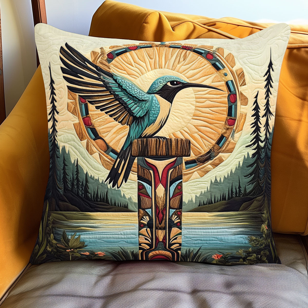 Ancestral Hummingbird Sky WJ1501076CL Quilt Pillow Case