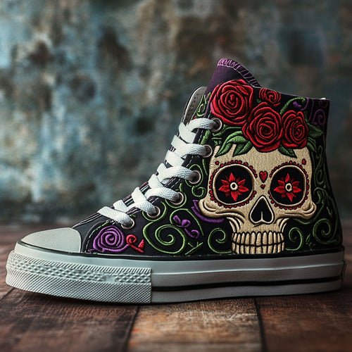 Skull Bloom CP1009117CL Canvas High-Tops