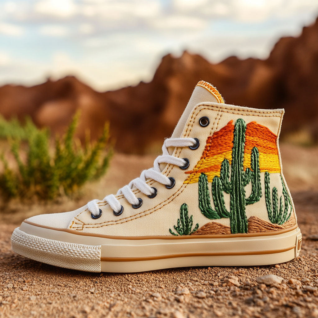 Sunset Bloom CP0909114CL Canvas High-Tops