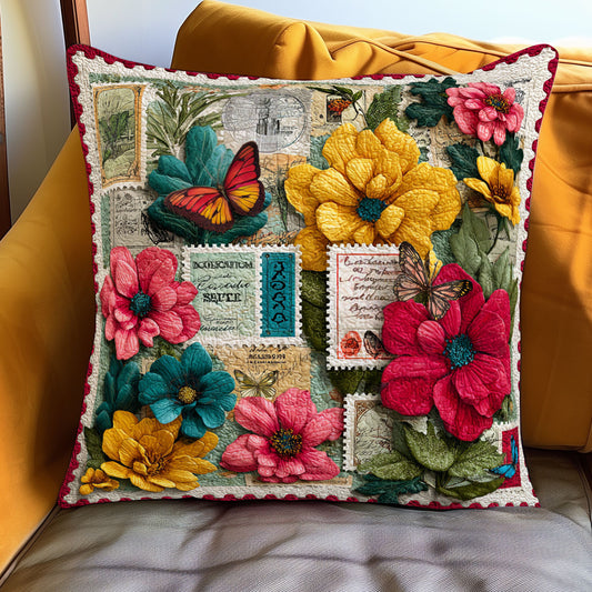 Botanical Postage Art WJ1501084CL Quilt Pillow Case