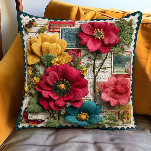 Botanical Postal Study WJ1501085CL Quilt Pillow Case