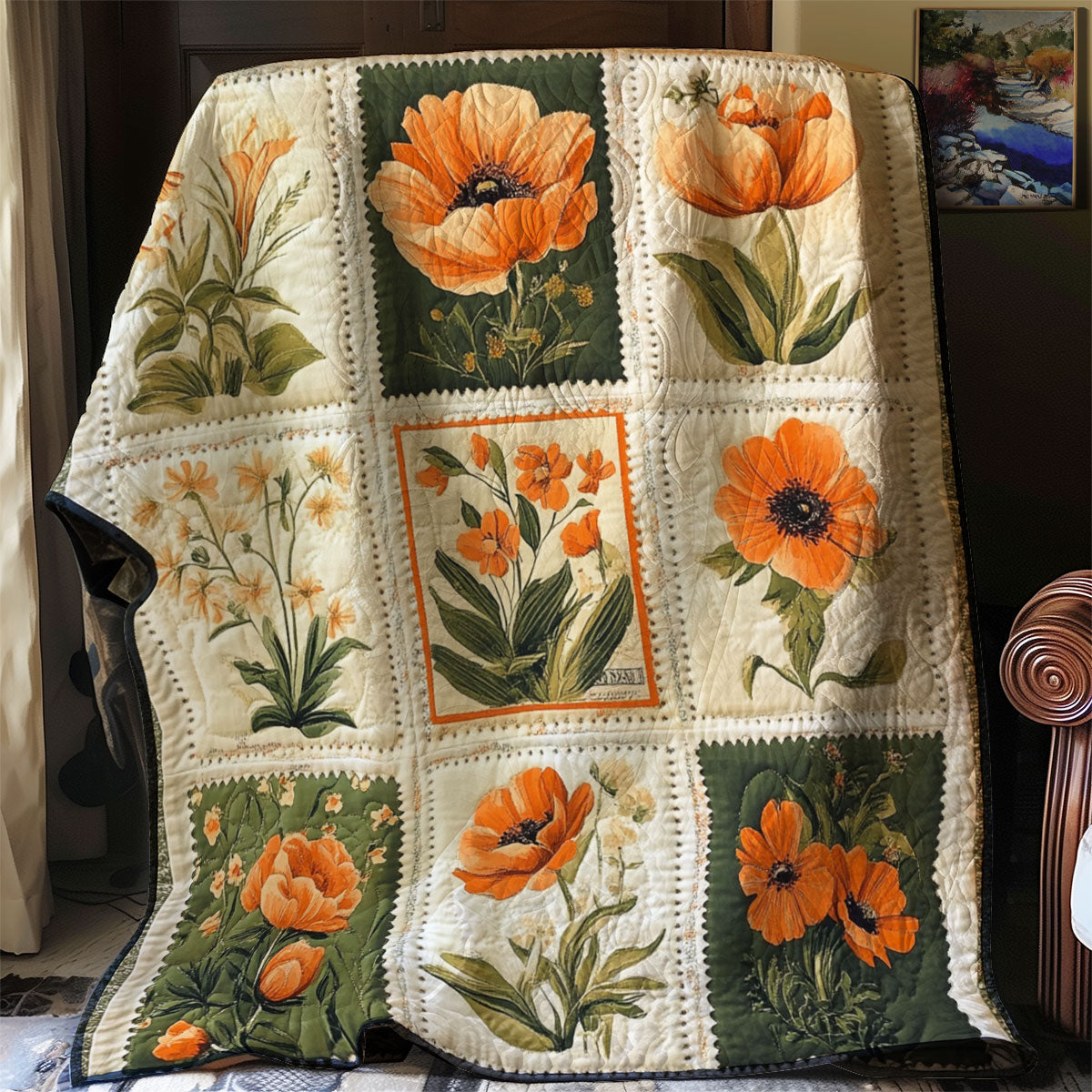 Classic Postal Blooms WJ1501039CL Quilt