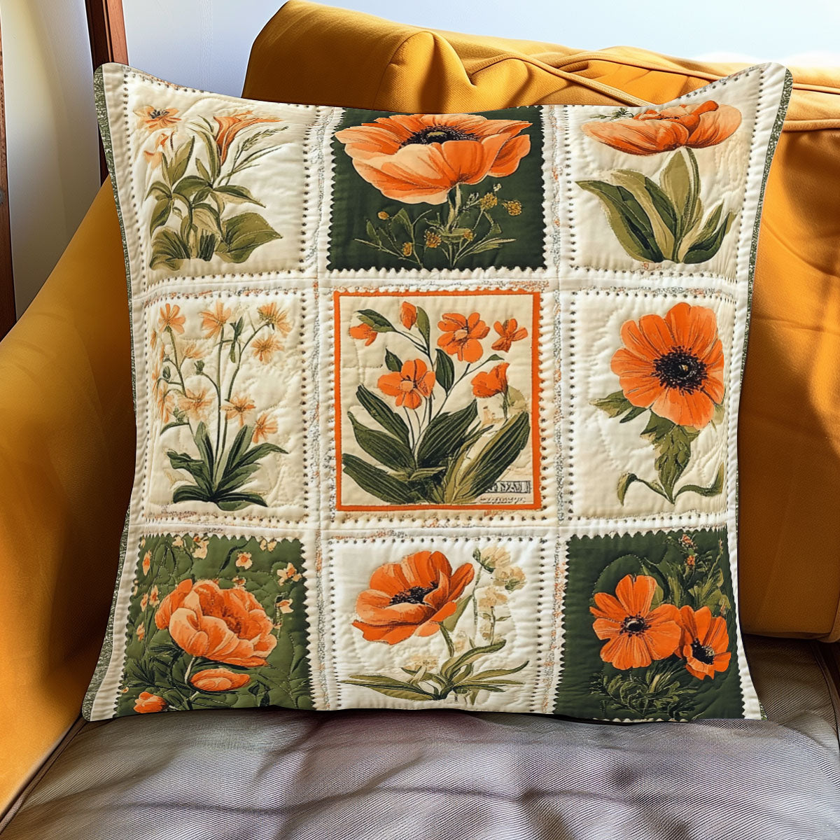 Classic Postal Blooms WJ1501087CL Quilt Pillow Case