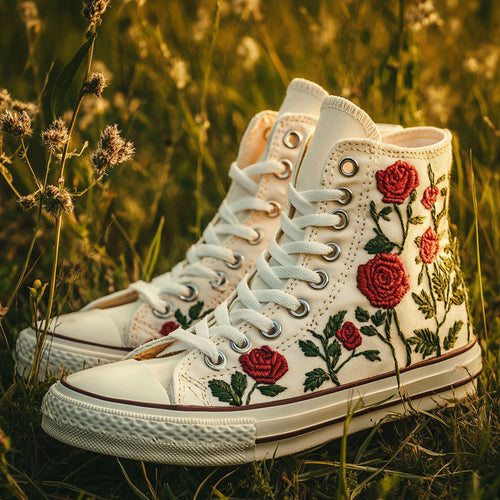 Blooming Flower WN0909003CL Canvas High-Tops