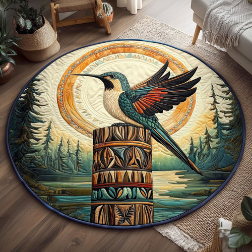 Feathered Flash WJ1501110CL Quilted Round Mat