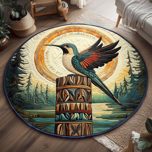 Feathered Flash WJ1501110CL Quilted Round Mat