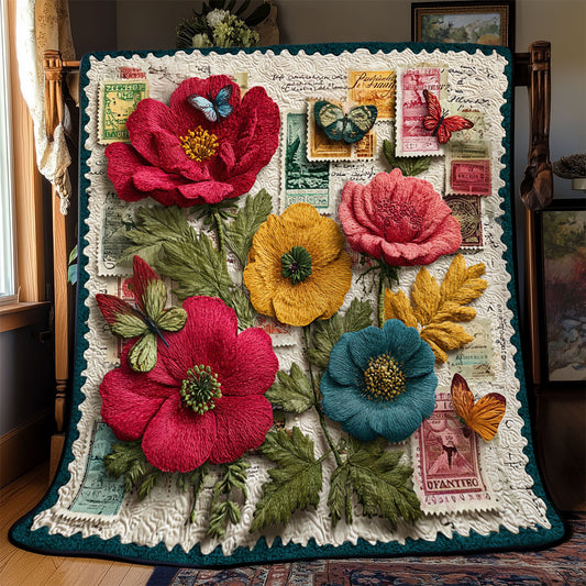 Floral Postmark Memory WJ1501041CL Quilt