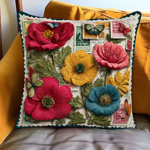 Floral Postmark Memory WJ1501089CL Quilt Pillow Case