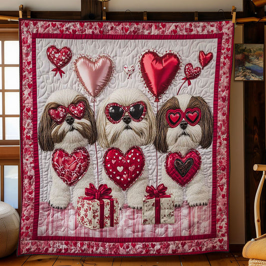 Heartfelt Shih Tzu WN1601008CL Quilt