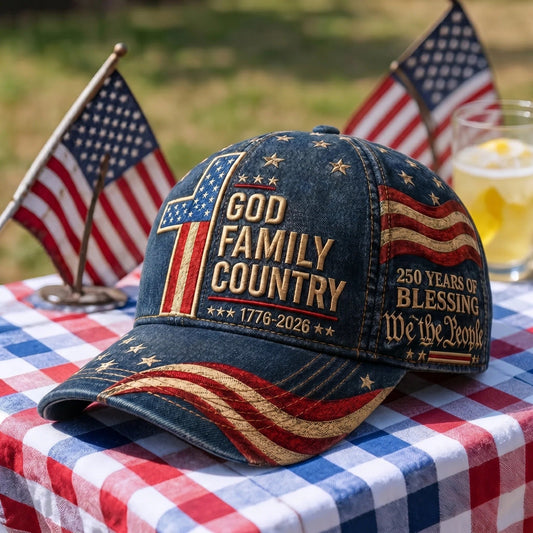 God Family Country American Retro Cotton Cap