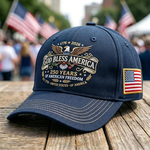 God Bless American Retro Cotton Cap