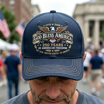 God Bless American Retro Cotton Cap