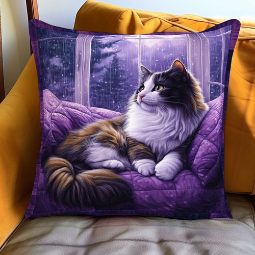 Purple Stardust Cat WJ1501051CL Quilt Pillow Case