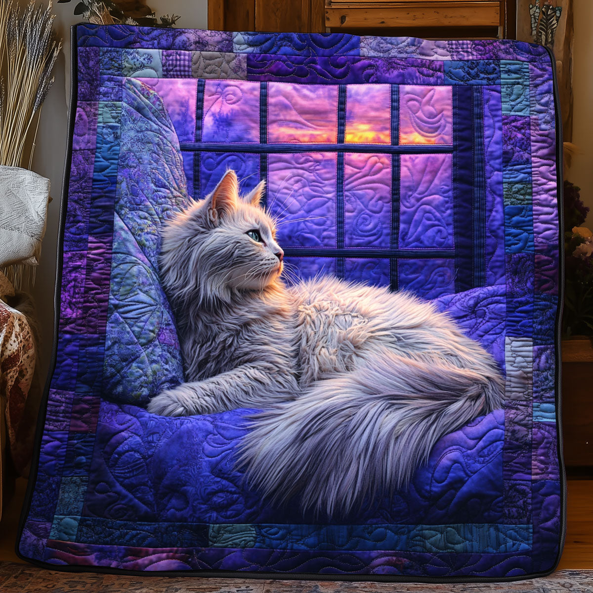 Purple Whisker Dreams WJ1501004CL Quilt