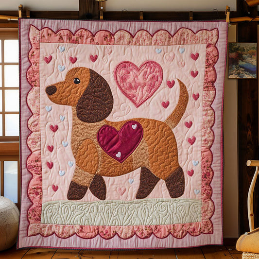 Sweet Heart Dachshund WN1601028CL Quilt