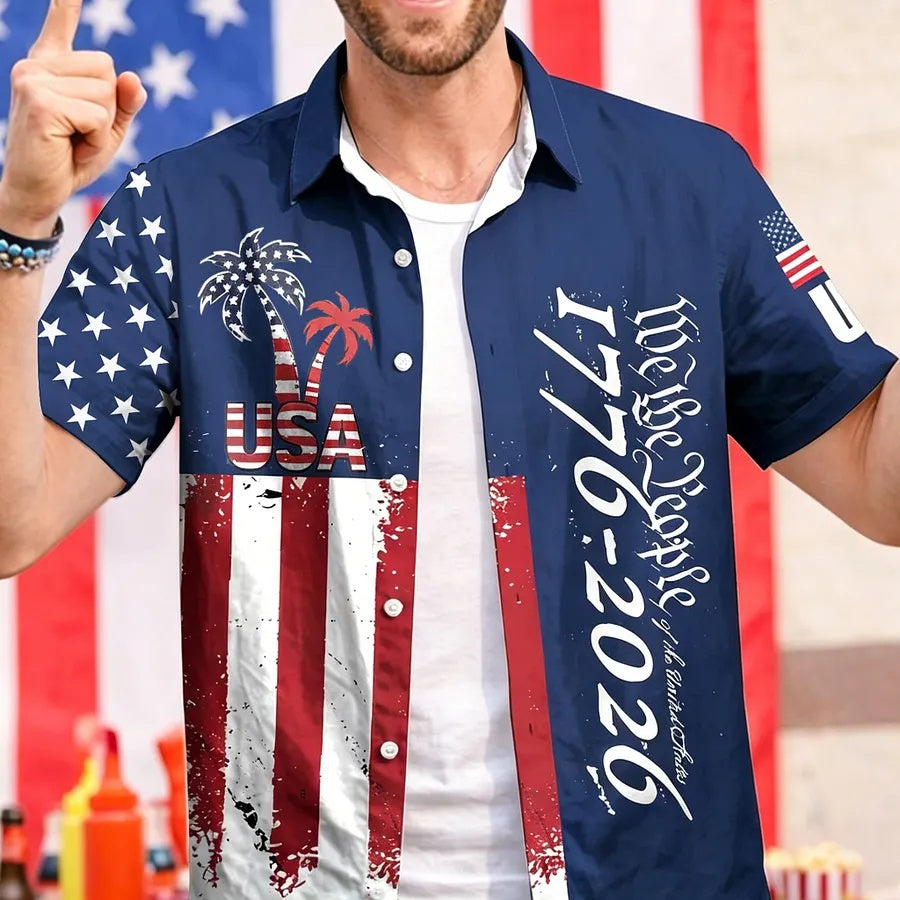 USA Vintage Independence Day Hawaii Shirt