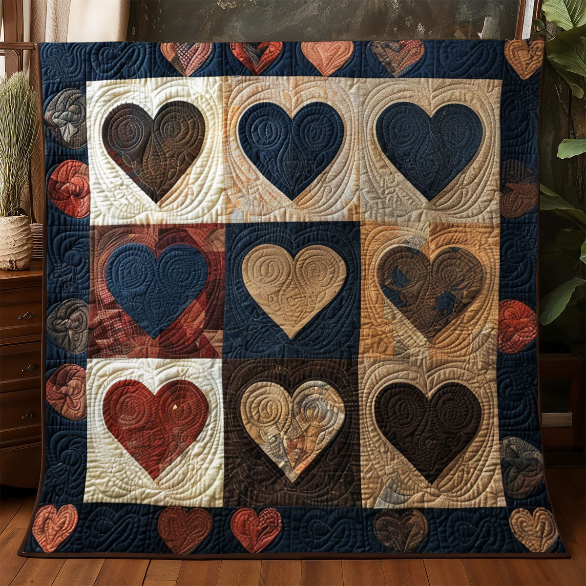 Timeless Heart Patch WJ1501016CL Quilt