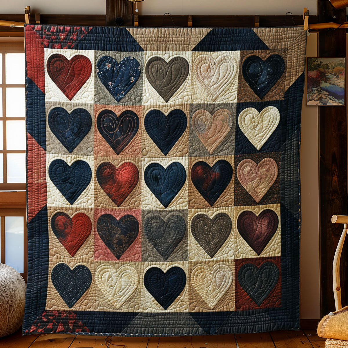 Timeless Heart WJ1501017CL Quilt