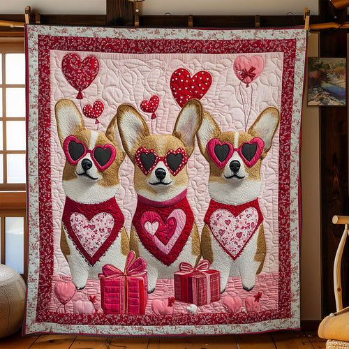 Valentine Corgi WN1601032CL Quilt