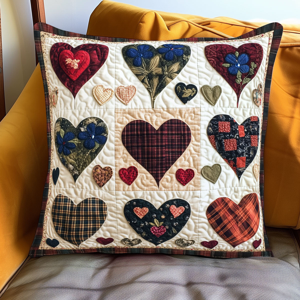 Vintage Heart WJ1501067CL Quilt Pillow Case