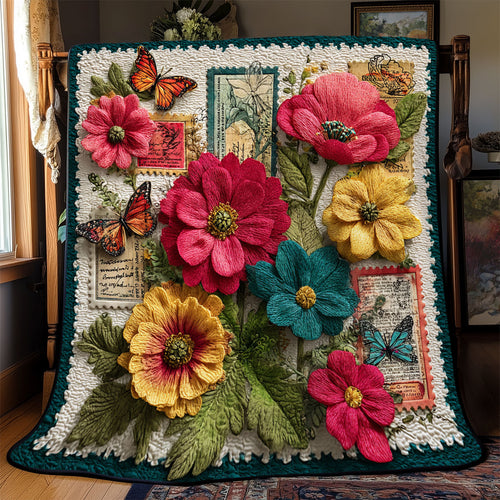 Vintage Postal Botanicals WJ1501044CL Quilt