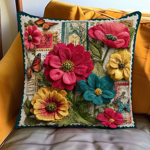 Vintage Postal Botanicals WJ1501092CL Quilt Pillow Case