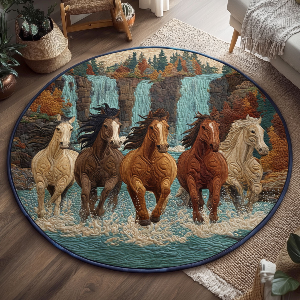 Wild Rush WJ1501105CL Quilted Round Mat