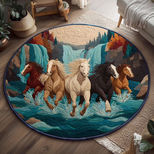 Woodland Whirl WJ1501107CL Quilted Round Mat